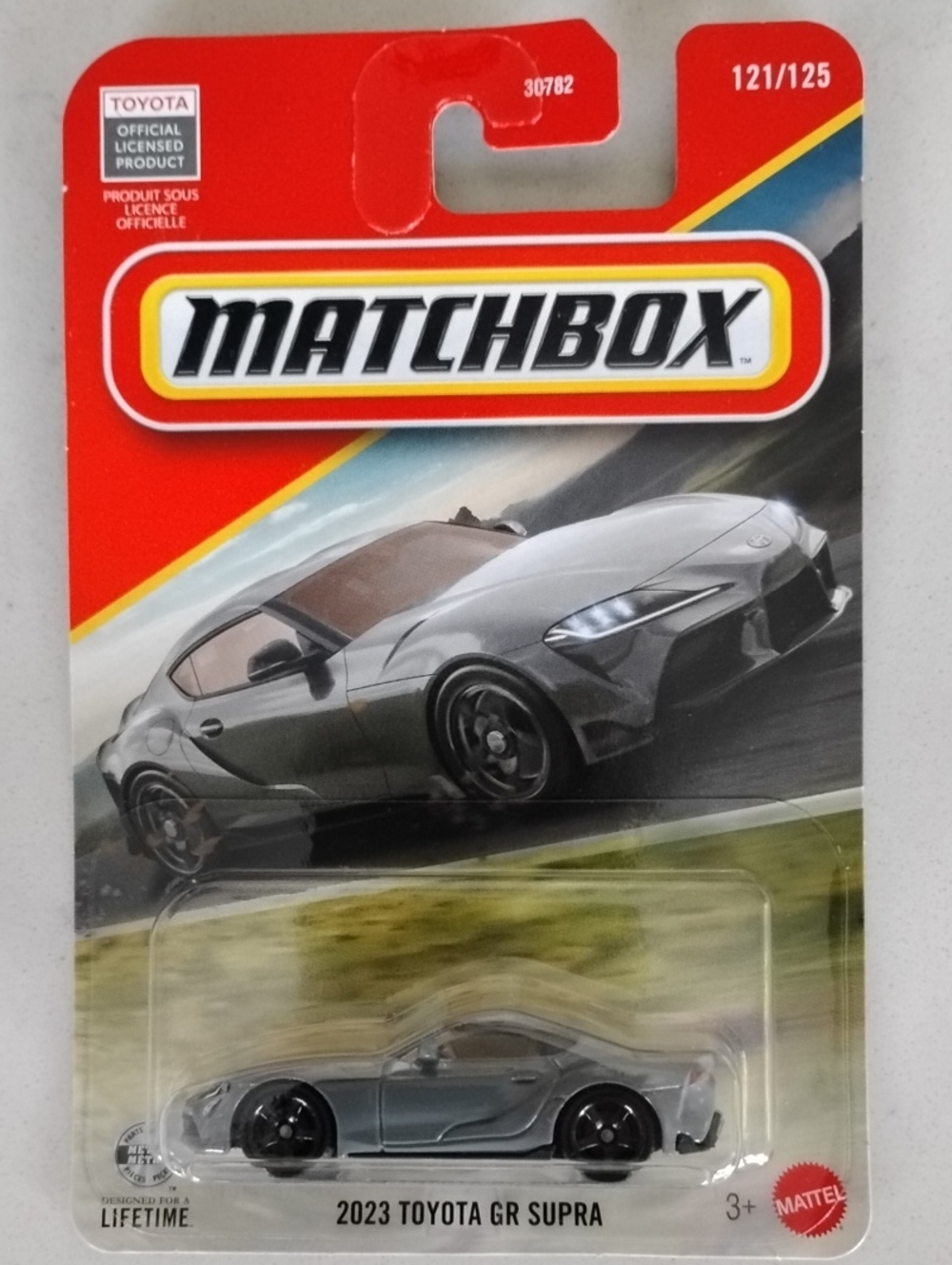 Mattel Matchbox 2023 Toyota GR Supra Toy Car - Gray & Black